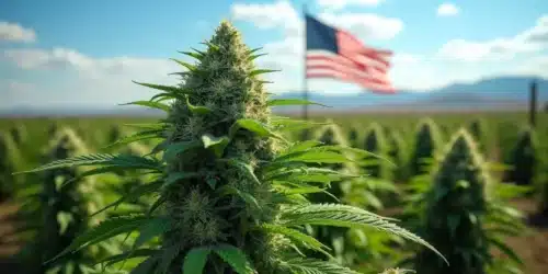 Close-Up of a Flowering Cannabis Plant