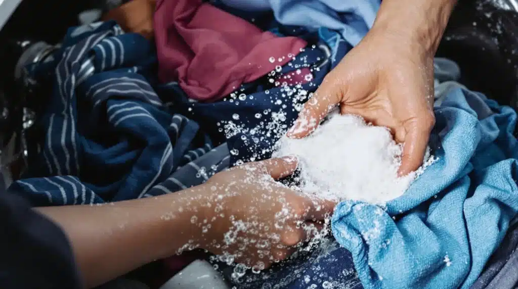 How to get rid of weed smell from clothes? Wash with baking soda and freshen up fabrics.