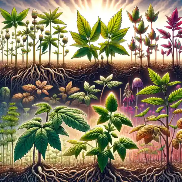 Weed seedlings