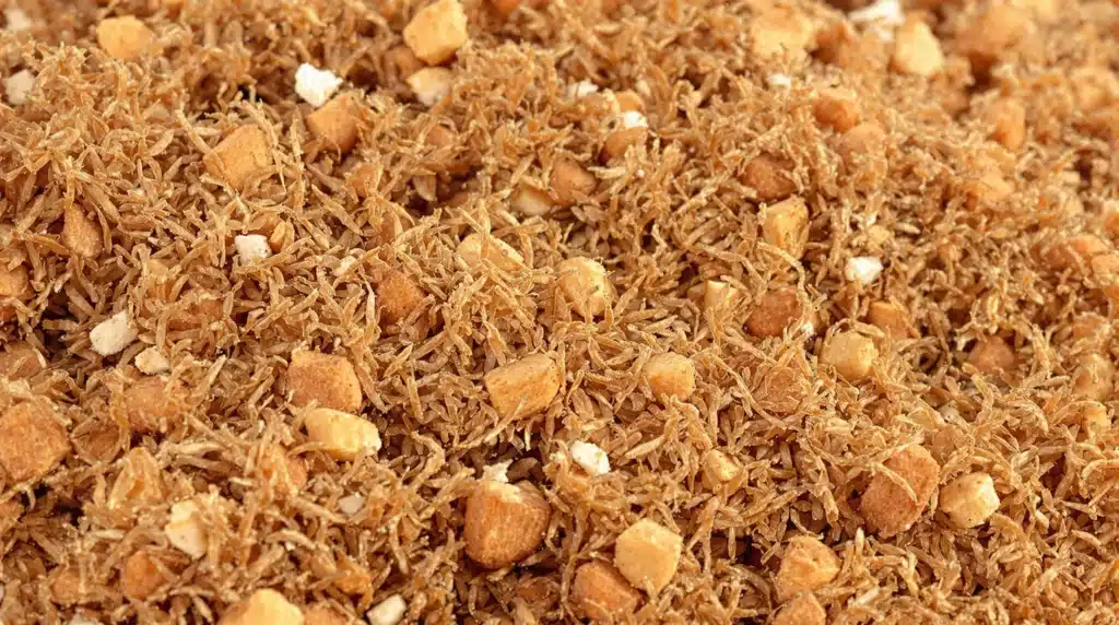 Loose coco coir mix with nutrients for cannabis cultivation