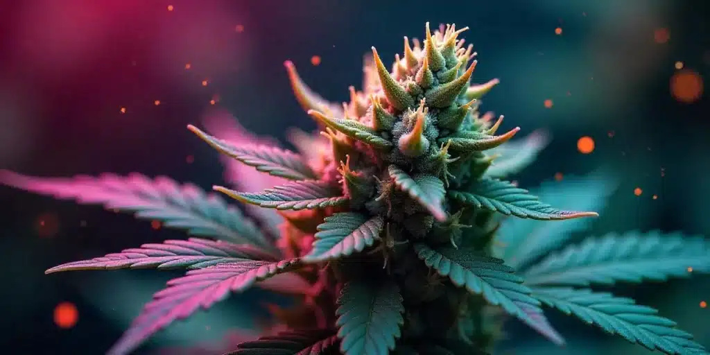 Close-up of an autoflower cannabis plant with milky and clear trichomes, not turning amber. Learn why trichomes stay cloudy and how to trigger full maturity for harvest.