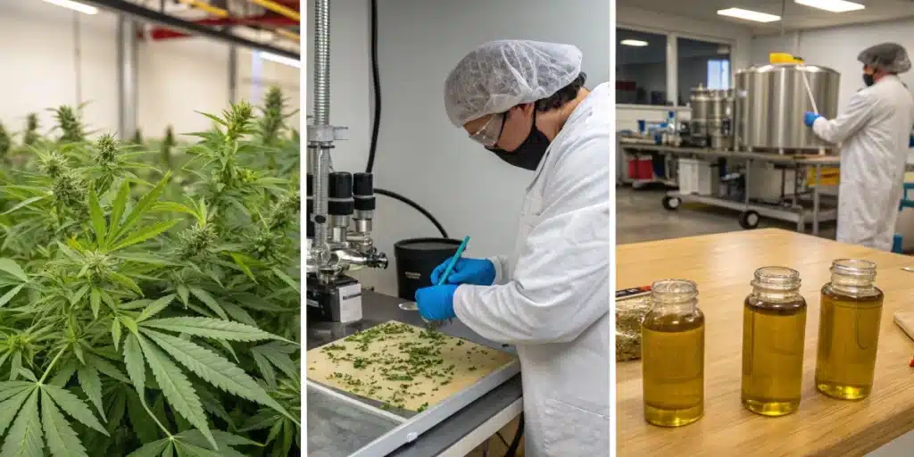 Detailing each step in the process of making cannabis concentrates, from extraction to the finished product.