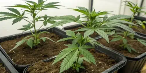 step-by-step process of flushing cannabis plants before harvest.